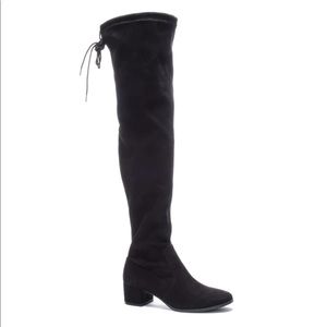 Suede knee high boots